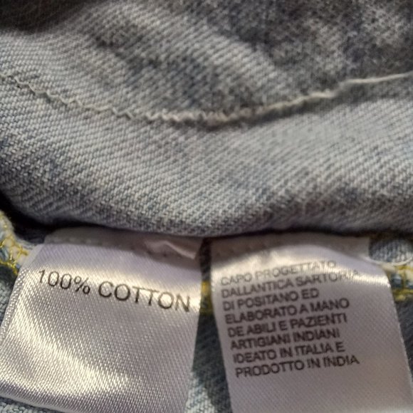 SOLD! - Antica Sartoria by Giacomo Cinque of Positano Italy, Jean Jacket, Size 6 - Picture 12 of 12